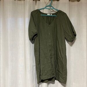 Wilfred Olive Button-Down Dress